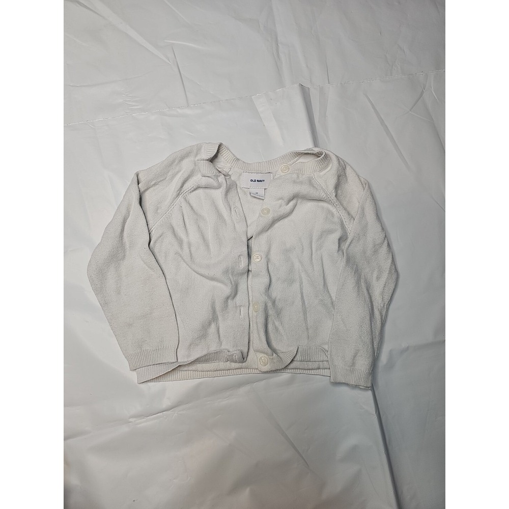 Old Navy Sweater button Cardigan Size 2T White Girls #755